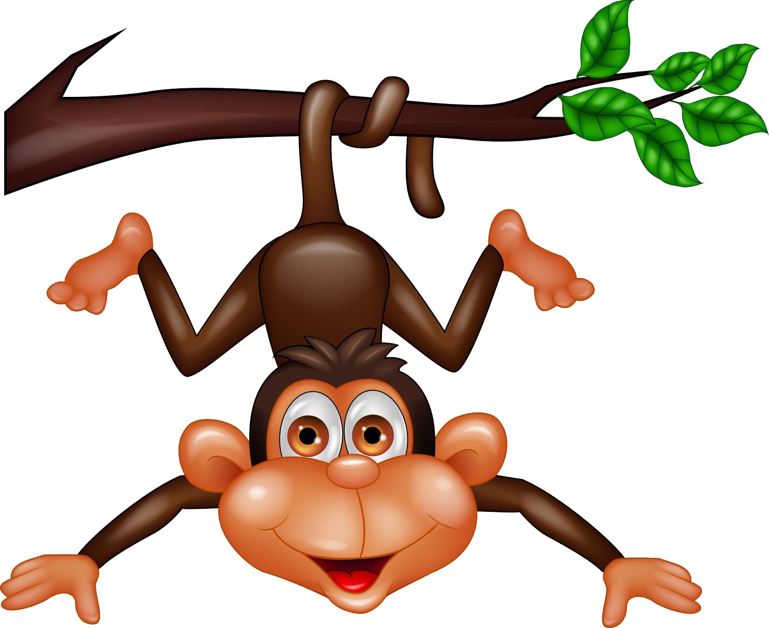 Upside Down Hanging Monkey Clipart Download - 100 Of The Most Playful Animals (1516x1238)