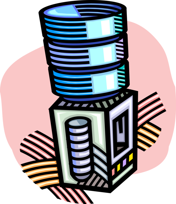 Vector Illustration Of Office Water Cooler Dispenses - Vector Illustration Of Office Water Cooler Dispenses (602x700)