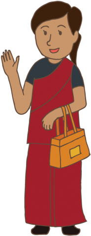 Indian Woman - Cartoon (480x480)