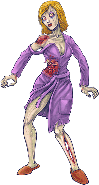 Zombie Woman Figurine - Zombie (600x600)