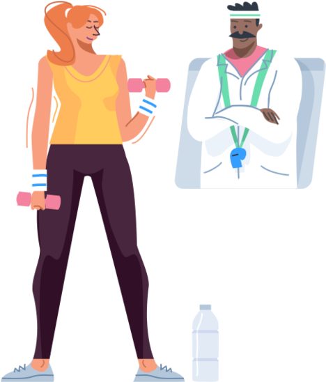 Healthstar Fitness Illustration - Illustration (1000x1000)