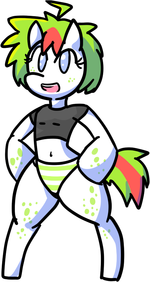 Belly Button, Clothes, Female, Mascot, Oc, Oc - Cartoon (1000x1000)