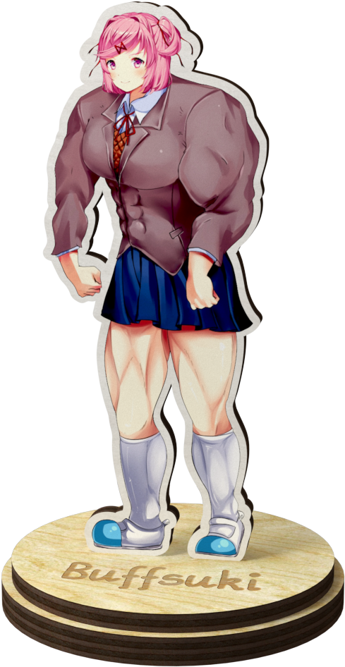 Oc Fanart[oc] Buffsuki Figurine - Doki Doki Literature Club Memes Español (1000x1000)