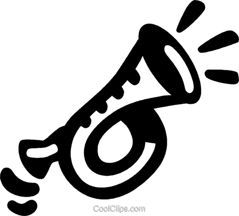 Bugle Royalty Free Vector Clip Art Illustration - Bugle Clip Art (480x434)