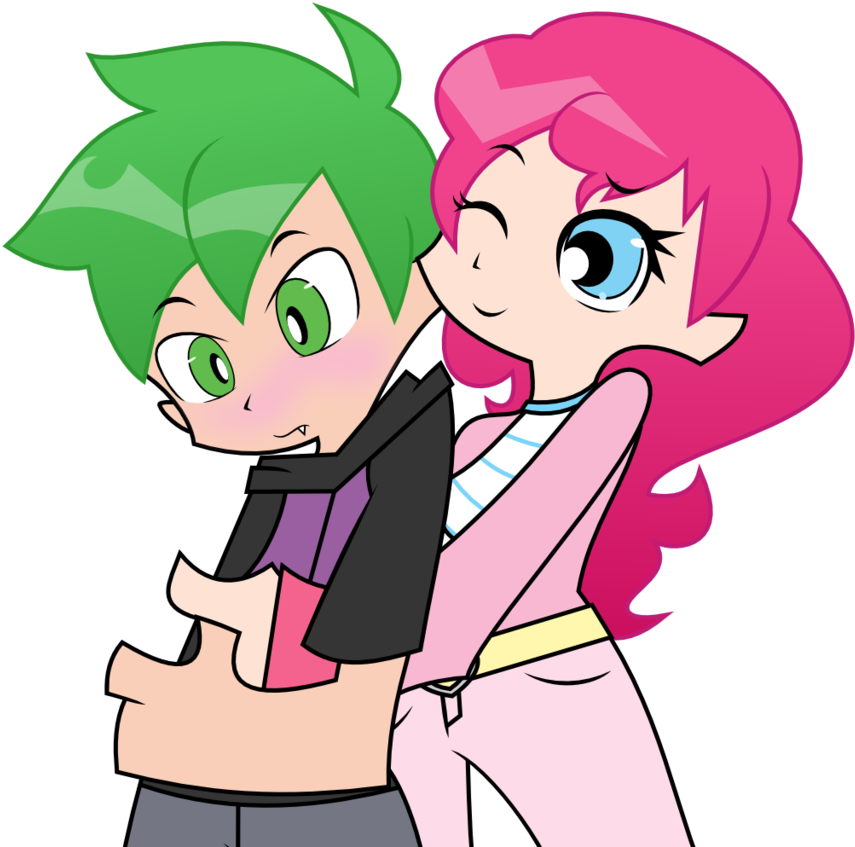 Bubblestormx, Crossover, Female, Hug, Humanized, Male, - Cartoon (1024x846)