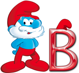 Free Alphabet, Smurf Alphabet, A-z, Png Graphics, Letter - Smurfs The Four Smurftastic Episodes Dvd (540x380)