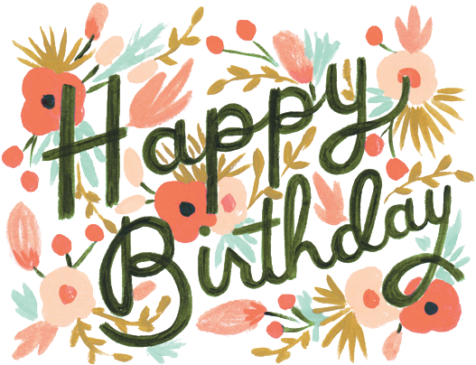 Floral Burst Birthday By Rifle Paper Co - Rifle Paper Co Birthday (598x462)