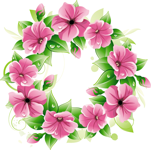 Flower Garland Clip Art - Beautiful Flower Photos Free Download (518x512)