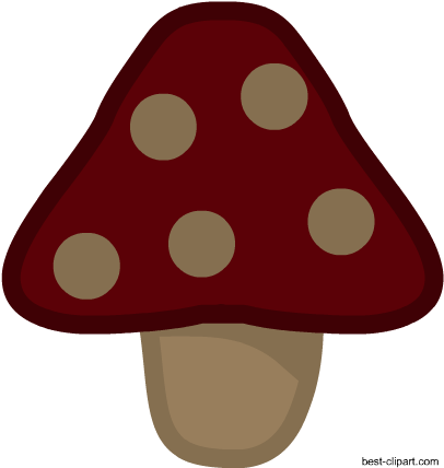 Maroon Mushroom Clip Art - Clip Art (450x450)
