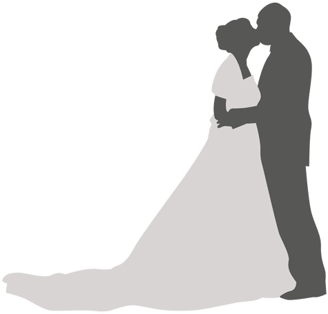 Kissing Wedding Couple Silhouette - Wedding Quotations Couple Png (512x512)