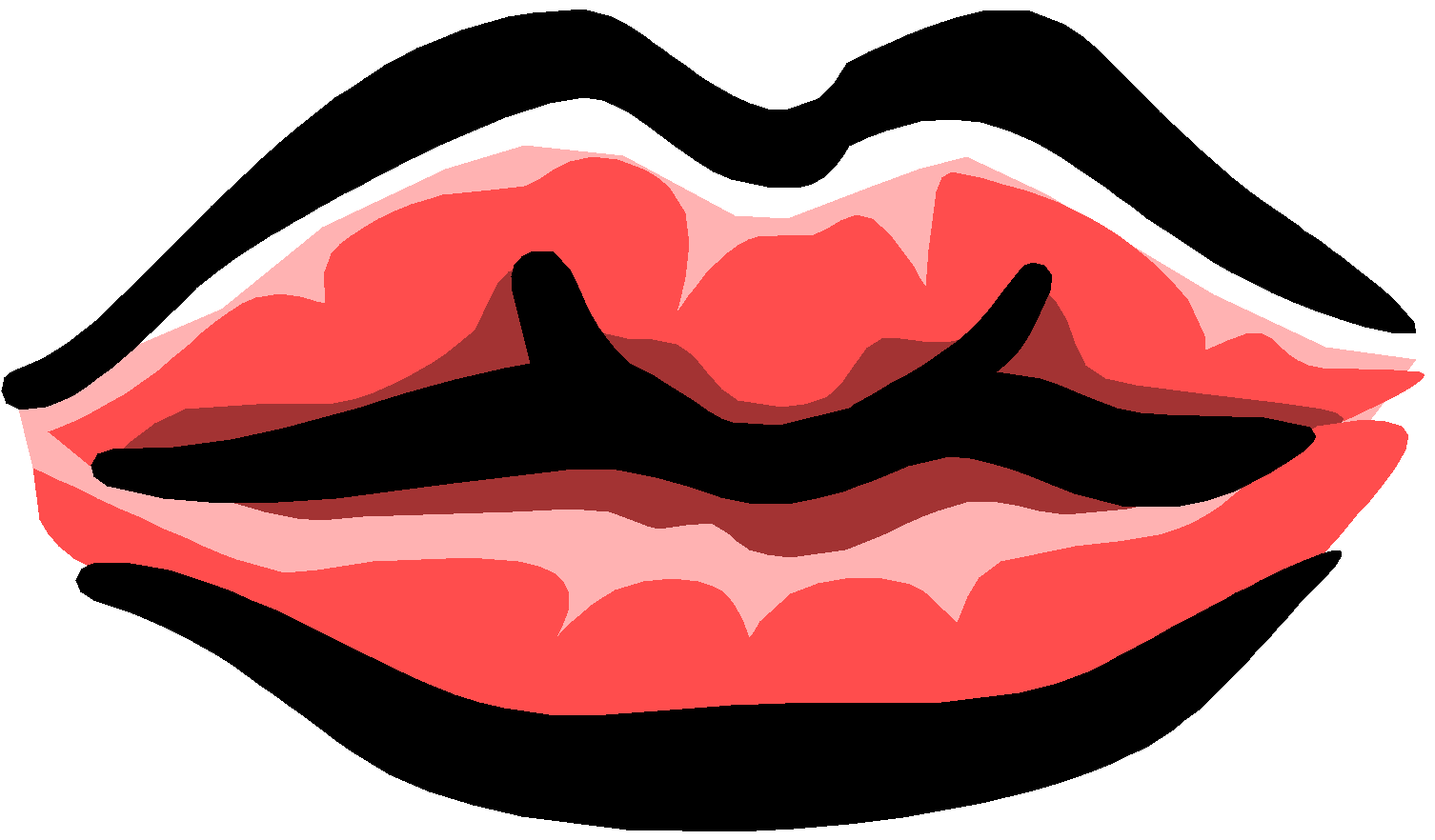 Lips Clipart Mouth Shut - Flashcard Bouche (1494x863)