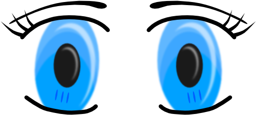 Baby Girl Penguin Clipart Download - Eyes Clip Art (600x296)