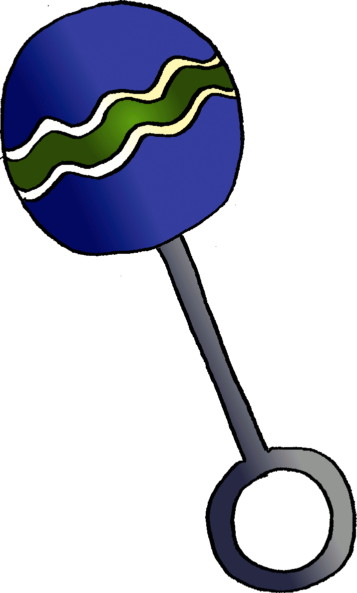 Gold Clipart Baby Rattle - Clipart Rattle (715x1187)