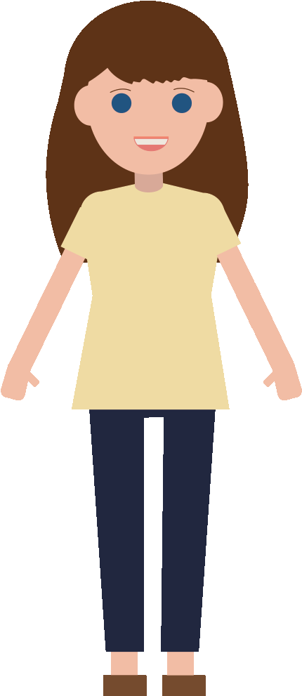 Mother With Short Brown Hair Clip Art At Clker - Mom Standing Clipart (594x1017)