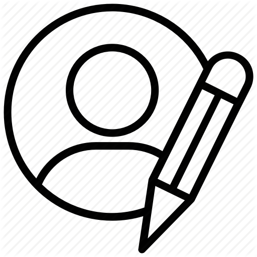 Journalist Clipart Book Editor - Pencil Icon Outline (512x512)