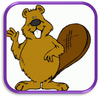 In On Under Song - 3drose Ht 193138 2 Print Of Cute Cartoon Beaver On (400x394)