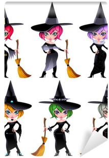 Set Of Funny Witches - Dia De Brujas Graciosas (400x400)