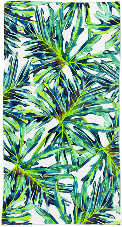 Toalha Pattern Tropical Leaf De Marta Barragán Camarasana - Icanvas Panoramic Buildings Lit Up At Dusk, Austin, (800x800)