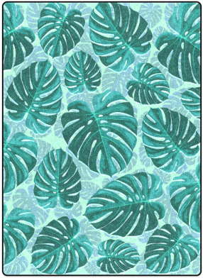 Tropical Leaf Monstera Plant Pattern Blanket - Swiss Cheese Plant (500x500)