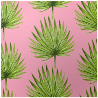 Watercolor Tropical Palm Leaves Seamless Pattern - Watercolor Tropical Palm Leaves Seamless Pattern (400x400)