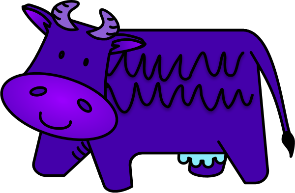 Purple Cow Cliparts - Brown Cow King Duvet (600x393)