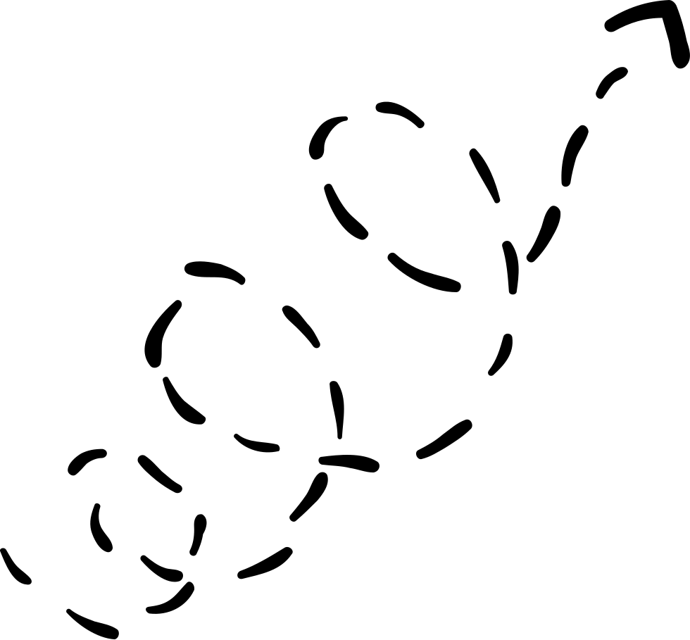 Curly Dotted Arrow Svg Png Icon Free Download - Arrow Curly (980x909)