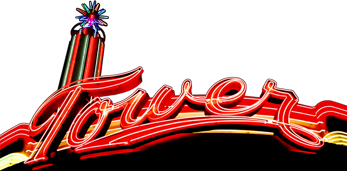 Movie Theater Marquee Png Download - Tower Theatre Fresno Logo (705x348)