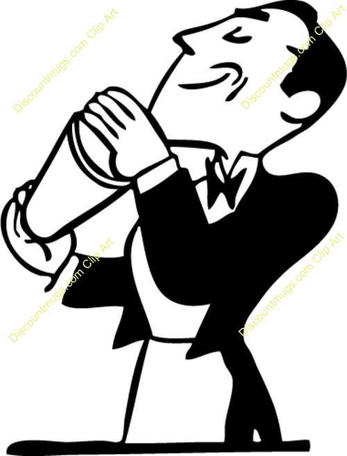 Bartending Clip Art Download - Bartender Drawing (500x657)