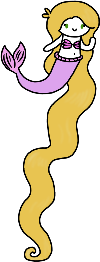 Rapunzel Mermaid By Chazzyllama - Cartoon (640x1250)