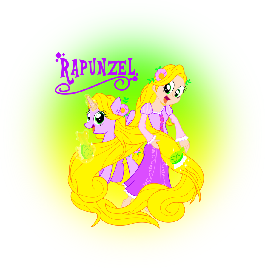 Mlp Rapunzel And Human Rapunzel By Meganlovesangrybirds - Elsa And Rapunzel As Ponies (888x899)