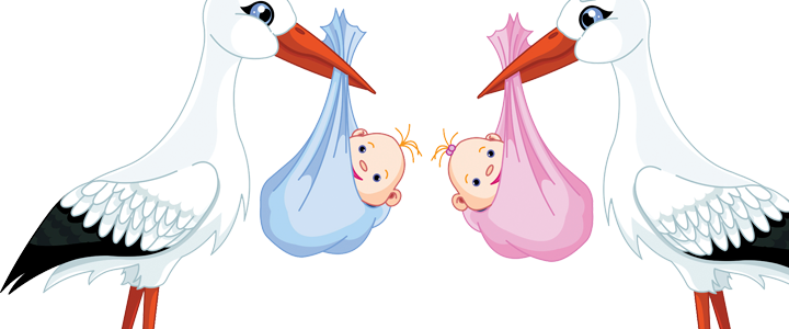 Boy Baby Shower Clipart For Kids - Boy Girl Twins Clipart (720x300)