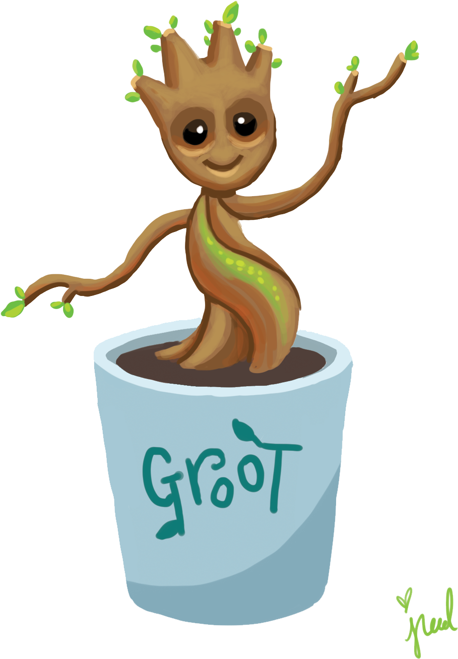 Download Png Image Report - Dancing Groot Png (1024x1372)