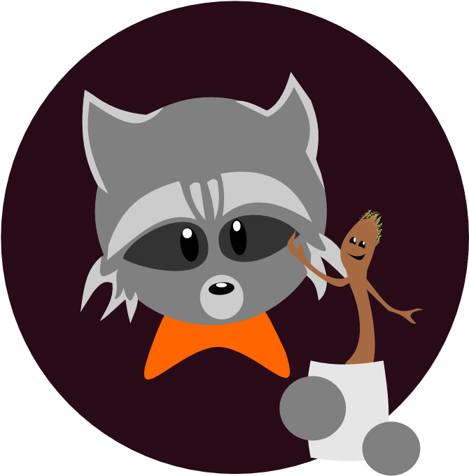 Groot And Rocket Raccoon By Wishiwasahobbit - Cartoon (744x1052)