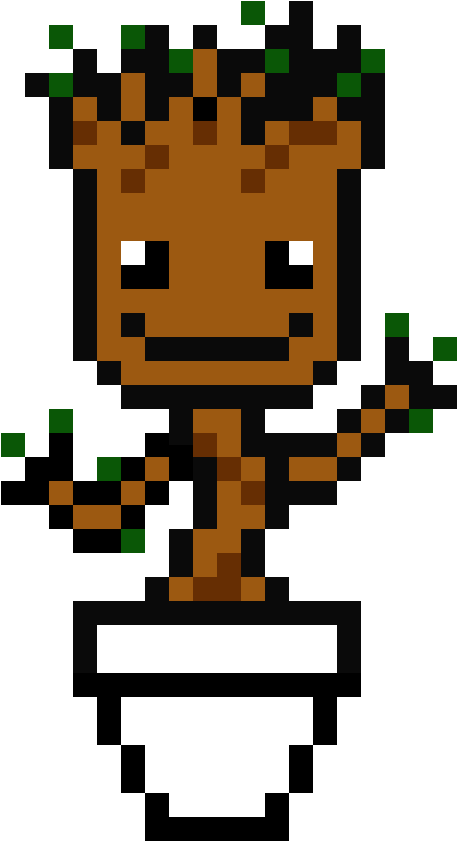 Baby Groot - Baby Groot Pixel Art (1200x1200)
