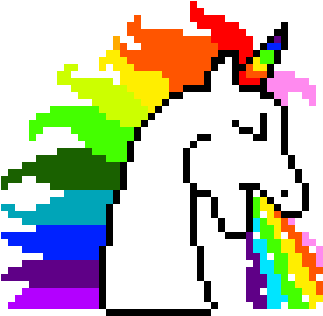 Majestic Unicorn - Minecraft Pixel Art Unicorn (500x460)