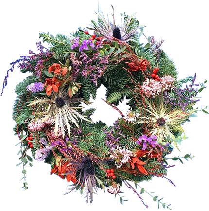 Wreath Of Dried Flowers - Wreath (600x600)