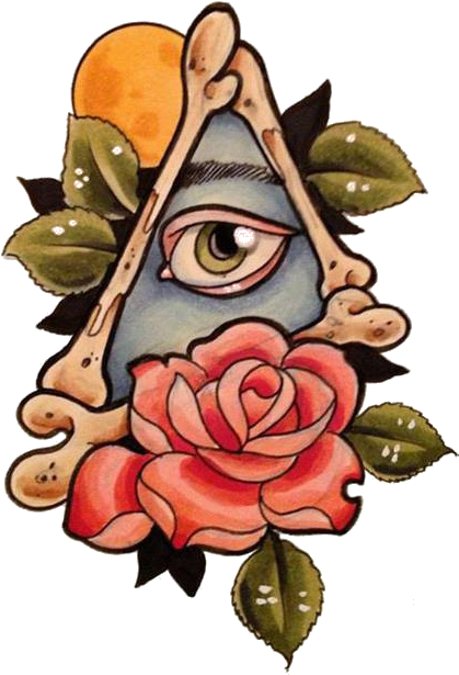 Eye Of Providence Tattoo Clip Art - Clip Art (437x624)