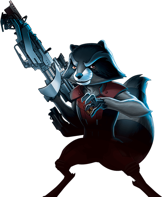 Rocket Raccoon Clipart Animated - Transparent Rocket Raccoon Png (581x657)