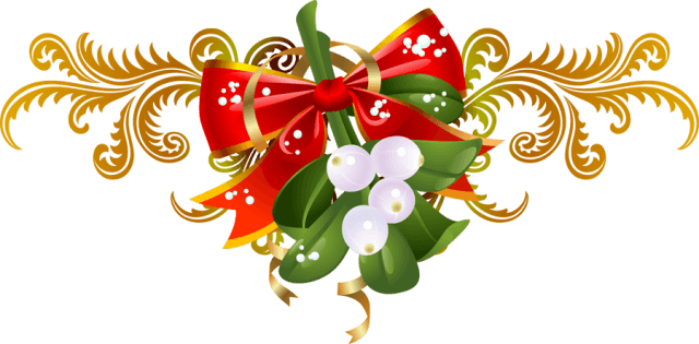 Mistletoe Clip Art Border Bkmn - Adult Coloring Book: Beautiful Christmas Decorations (640x315)