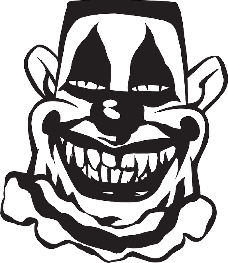 Saint Joseph Clipart Free - Scary Clown Clipart Black And White (800x920)