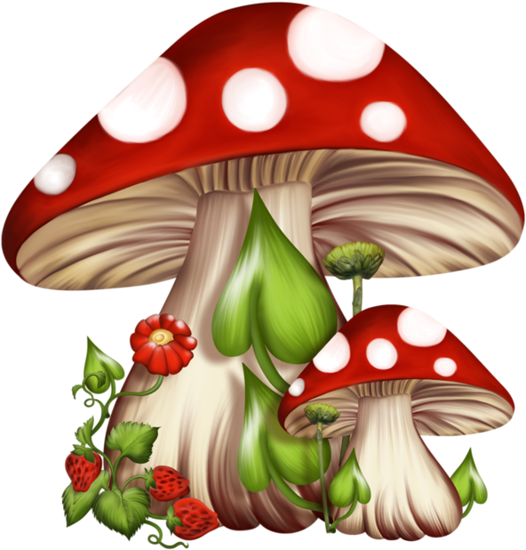 0 136e9d 80aae7 Orig - Happy Mushrooms Clipart (600x625)
