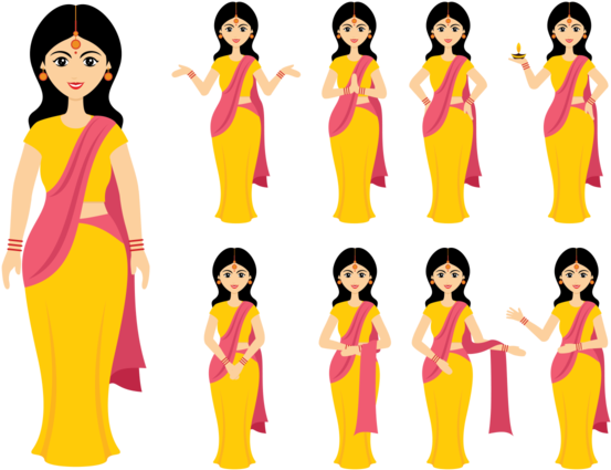Indian Women Vector - Woman (800x560)