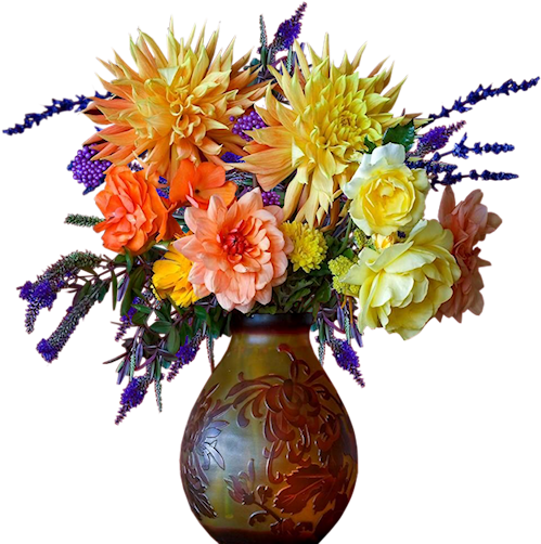 Png Vazo Çiçek (514x535)