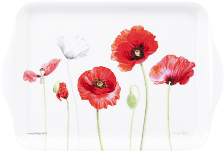 Poppy Scatter Tray - Poppies Round Placemats, Set Of 4,polypropylene, (500x500)