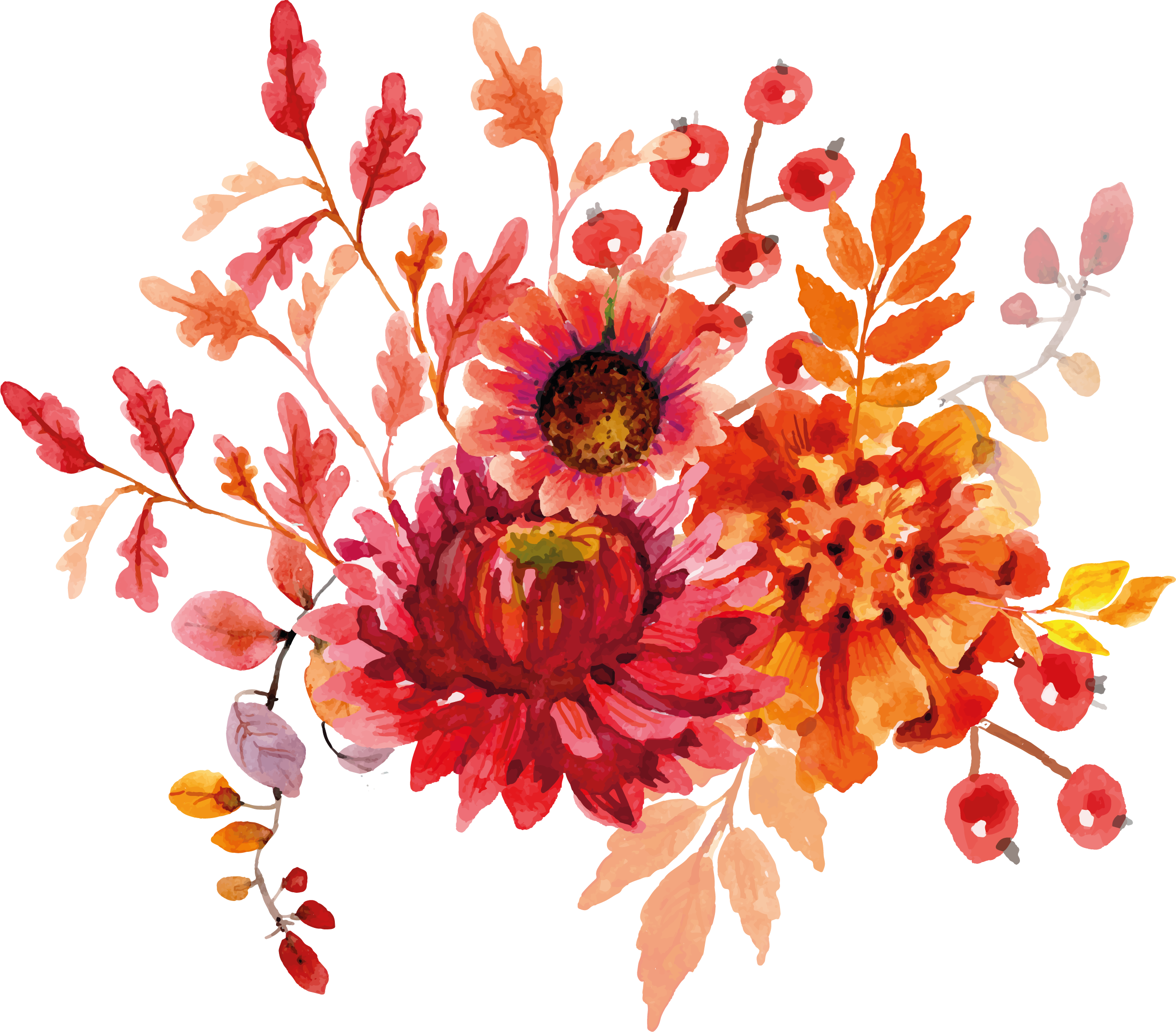 My Design / Watercolor Flowers Decoupage Flowers - Flower Design Watercolor Png (2441x2142)