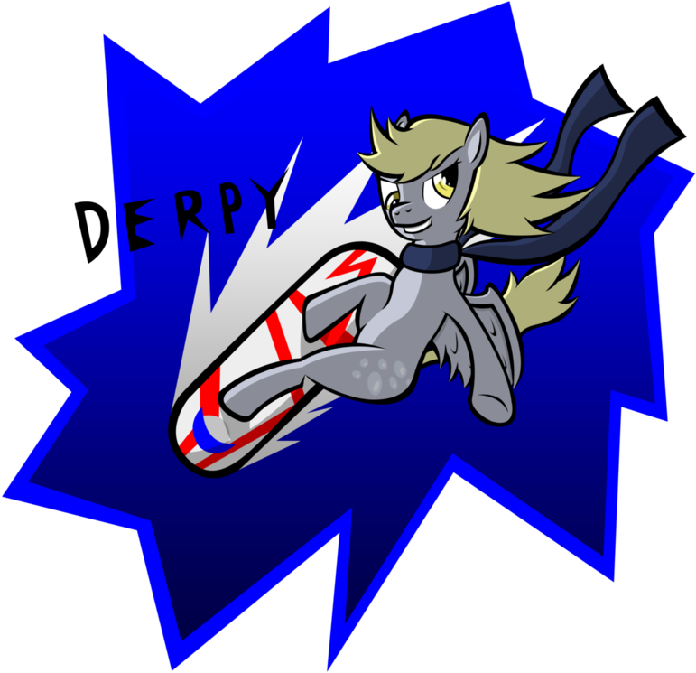 Derpy Snowboarding By Tomol6 - Cartoon (1060x753)
