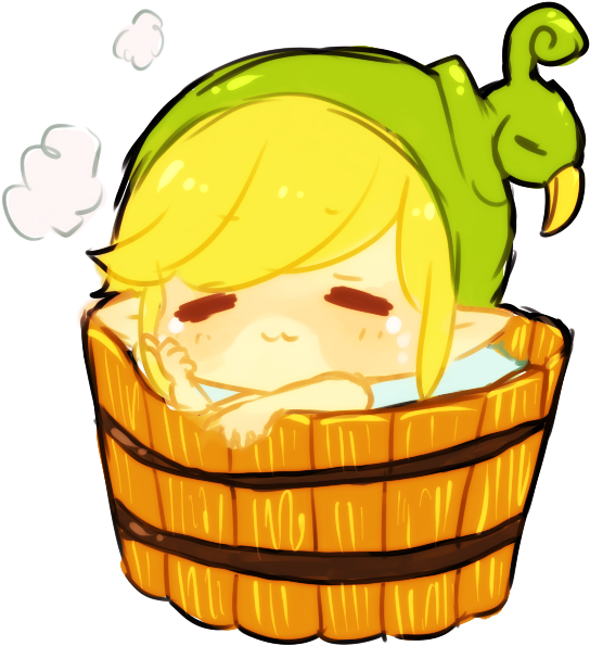 Minish Cap Bath Time By Onisuu - Minish Cap Bath Time By Onisuu (571x600)