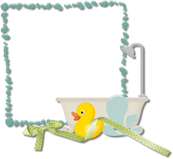 Frame Made With A Kit Called Bath Time From Polkadot - Lovebird (700x700)
