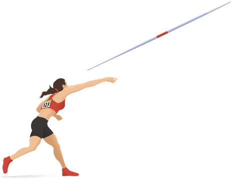 Women's Javelin - Delivery - Clipart - Javelin Throw (486x398)