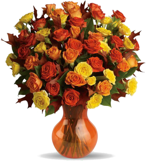 Teleflora's Fabulous Fall Roses Flowers - Teleflora's Fabulous Fall Roses (491x552)